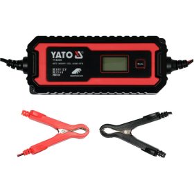   YATO Akkumulátor töltő 6/12 V 2/4 A max. 200 Ah LCD kijelző