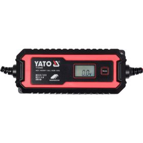   YATO Akkumulátor töltő 6/12 V 2/4 A max. 200 Ah LCD kijelző
