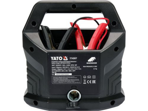 YATO Akkumulátor töltő 12 V / 20 A / max. 300 Ah