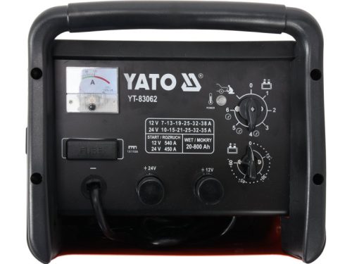 YATO Akkumulátor töltő-indító 12-24 V / 540A / 20-800 Ah