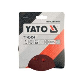   YATO Tépőzáras fíbertárcsa 125 mm / P100 8 lyukas (5 db)