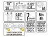 YATO Láncfűrész lánc 15" 0,325" 1,3 mm 64 szem