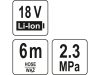 YATO Akkus magasnyomású mosó 23 bar 18 V Li-Ion (akku és töltő nélkül)