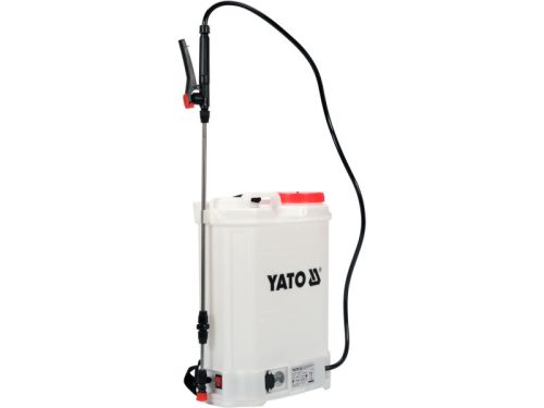 YATO Akkus és napelemes háti permetező 16 liter 12 V 8,0 Ah