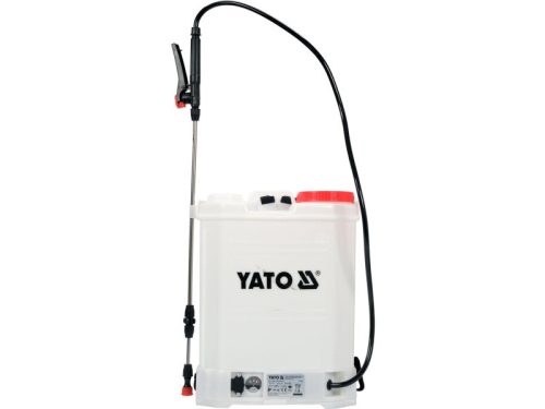 YATO Akkus és napelemes háti permetező 16 liter 12 V 8,0 Ah