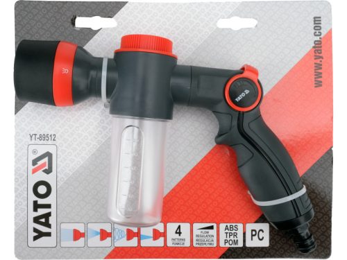 YATO Öntözőpisztoly 4 funkciós tartállyal