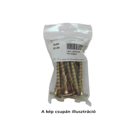   Ácsszerkezeti csavar, lapos peremes fejjel, Tx40, sárgára passz., 8x200 /80 (10 db)