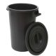 P480100N 100 literes fekete kerek kuka
