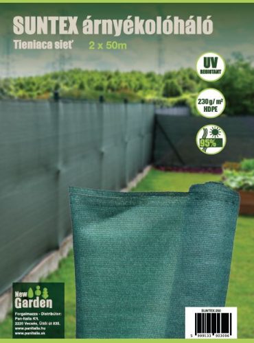 SUNTEX ÁRNYÉKOLÓHÁLÓ 2*50 M 230GR/M2