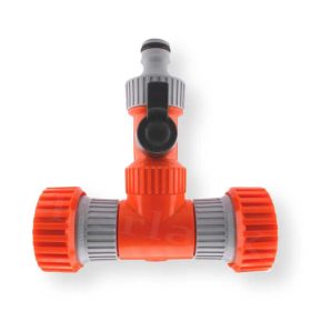   4493 Siroflex "T"elágazó 1 elzáró, 2 db 3/4" tümlő