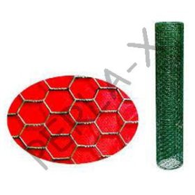 Csirkeháló PVC bevonat 1 m (13x13 mm) 25m/tek