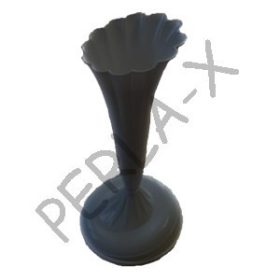 Talpas virágtartó váza (fekete)