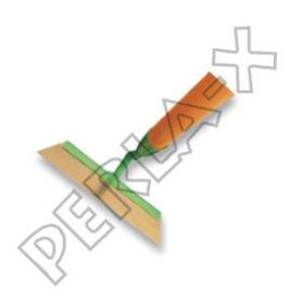 Saraboló 150 mm acél éllel NYELEZETT