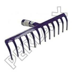 Gereblye 16 fogú hőkezelt kék