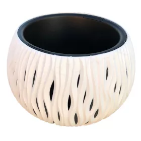 Virágtál, betét+akasztó, 29 cm DSK290WS HULLÁMOS FEHÉR