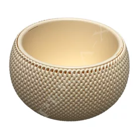 Virágtál, betét+akasztó, 37 cm DKSP370WS FONOTT KRÉM
