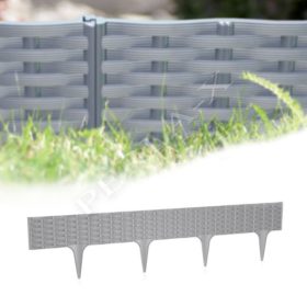 Ágyásszegély rattan, 19 cm x 3,9 m IBRA SZÜRKE