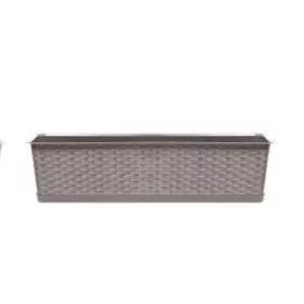   Balkonláda rattan,alátéttel ISR500P, 50 cm MOKKA (10 db/csomag)