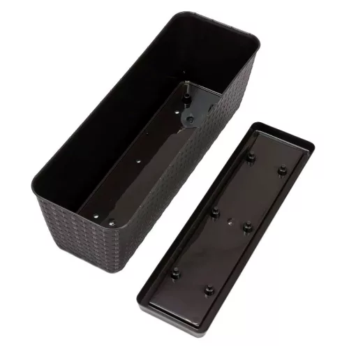 Balkonláda rattan,alátéttel ISR500P, 50 cm SÖTÉTBARNA (10 db/csomag)