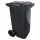 Háztartási kuka fekete műanyag 80L-es kerekes 16058