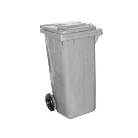 Háztartási kuka kerekes 120l-es, szürke-fekete 11946