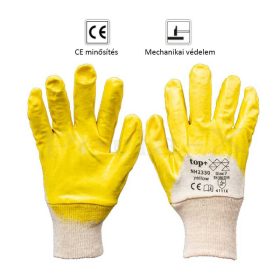 Kesztyű nitrill mártott TOP N-34Y  9-es