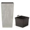 Beton hatású szögletes magas virágváza (61 cm) DURS325E