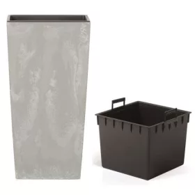 Beton hatású szögletes magas virágváza (61 cm) DURS325E