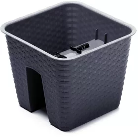 Balkonláda korlátra 28cm RATTAN DRLB280 ANTRACIT