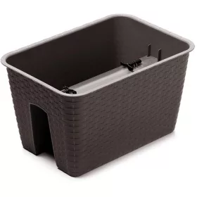 Balkonláda korlátra 40cm RATTAN DRLB400 BARNA