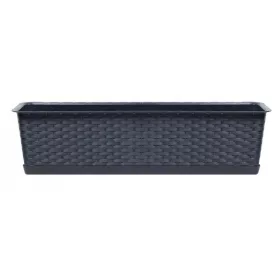   Balkonláda rattan ALÁTÉTTEL, ISR400P, 40 cm ANTRACIT (10 db/csomag)