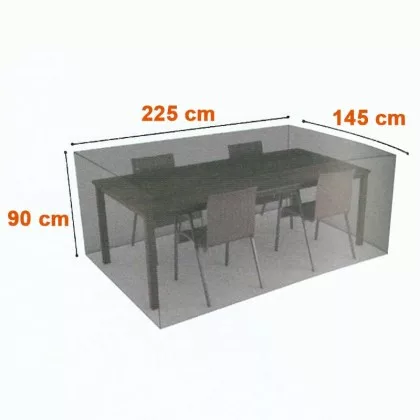 Kültéri bútortakaró COVERTOP aszt+4szék 225x145xh.90cm bronz  90gr   (2013599)