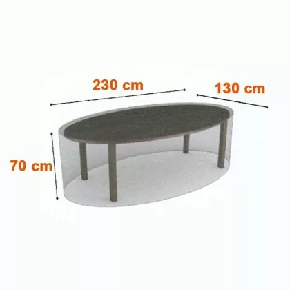 Kültéri bútortakaró COVERTOP ov.asztal 230x130xh.70cm bronz 90gr   (2013601)