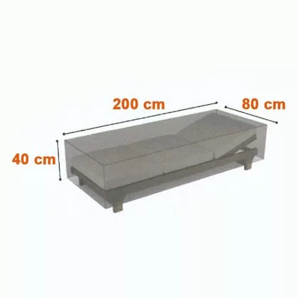 Kültéri bútortakaró COVERTOP nyugágy 200x80xh.40cm bronz  90gr   (2013603)