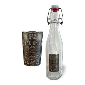 Üveg, csatos  0,5 literes - ón cimkés