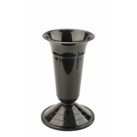 Virágváza temetői 30cm FEKETE beton nehezékkel