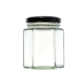   Befőttes üveg HATSZÖGLETŰ 500 ml, TETŐVEL (72 db/karton)