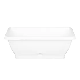 Virágláda tálcával 40cm 6l-es (IPE) FEHÉR (10 db/cs)