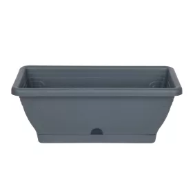 Virágláda tálcával 40cm 6l-es (IPE) ANTRACIT (10 db/cs)