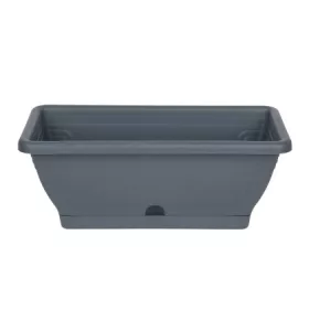 Virágláda tálcával 80cm 16l (IPE) ANTRACIT (10 db/cs)