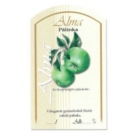 Íves Pálinkás címke - ZÖLDALMA (10db/cs)