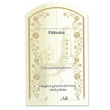 Íves Pálinkás címke - FELIRATOZHATÓ (10db/cs)