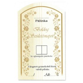 Íves Pálinkás címke - BOLDOG SZÜLETÉSNAPOT (10db/cs)