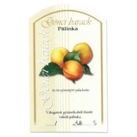 Íves Pálinkás címke - GÖNCI BARACK (10db/cs)