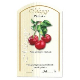Íves Pálinkás címke - MEGGY (10db/cs)