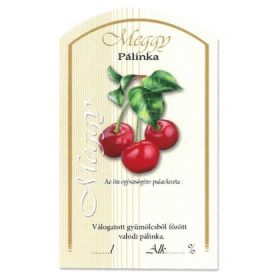 Íves Pálinkás címke - MEGGY (10db/cs)