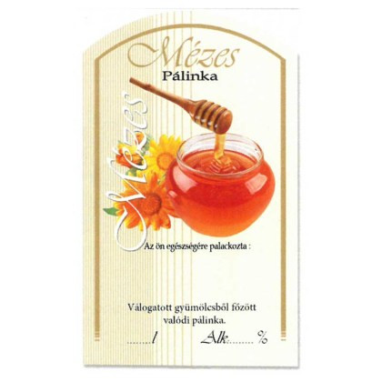 Íves Pálinkás címke - MÉZES (10db/cs)