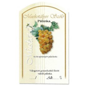 Íves Pálinkás címke - MUSKOTÁLYOS SZŐLŐ (10db/cs)