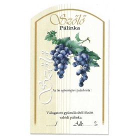 Íves Pálinkás címke - KÉK SZŐLŐ (10db/cs)