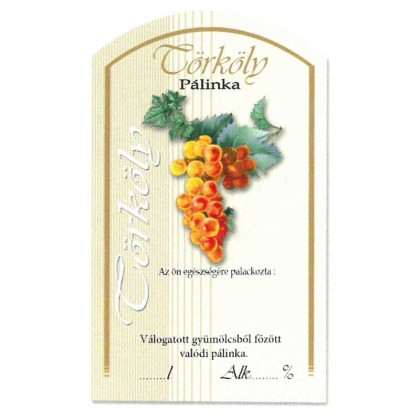 Íves Pálinkás címke - TÖRKÖLY (10db/cs)